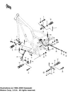 KZ400 Footrests / stand / brake pedal