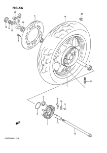 GSX1100 Rear wheel complete assy