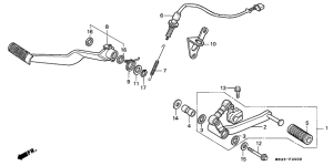  Brake pedal /  change pedal