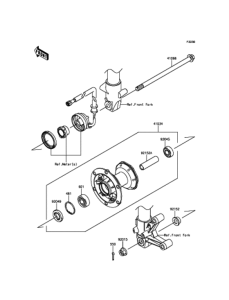 KLX125 フロントハブ