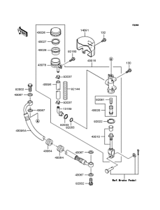 VN400 Задний торм цилиндр