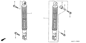 NSS250EX Rear cushion