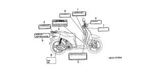 SH100 Лейбл предостережения