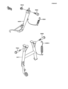 ZX900 Подножка