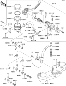 ZX636 Главный тормозной цилиндр