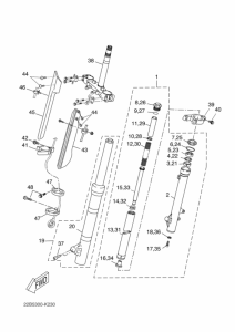 WR125R Вилка передней оси