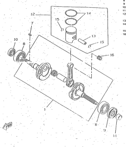CW50RS Коленвал и поршень