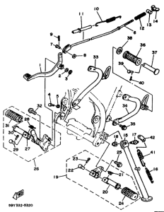 XT350H (20KW) Stand. footrest