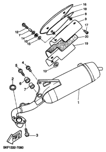 YQ50 Выхлопная система