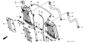 CR250R Радиатор