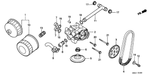 NT650 Oil filter / oil pump