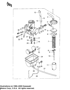 KZ200 Carburetor assy