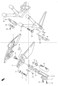 GSF600 Подножки