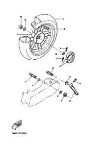CW50 CW50P Rear wheel complete assy