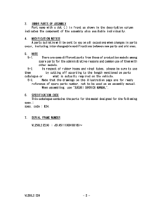 VL250 Catalog preface