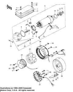 KZ650 Generator / starter motor