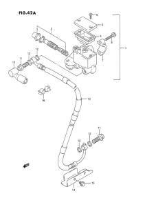 DR350 Передний тормозной цилиндр