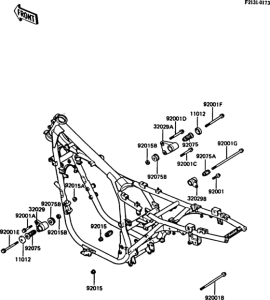 ZX550 Рама ,крепежные детали