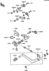 ZX900 Механизм переключения передач
