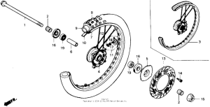 CR80R Front wheel 86-89