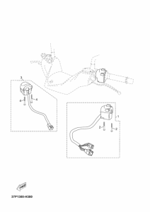 YP250R Handle switch & lever