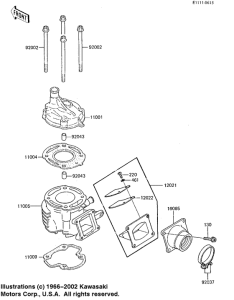 Cylinder head / cylinder / reed valve