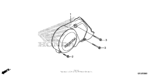 CRF50F Крышка картера левая