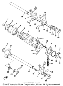 XS500E Переключение скоростей