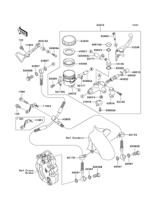 ZX900 Передний тормозной цилиндр