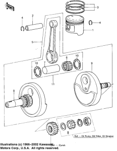 KL250 Crankshaft / piston