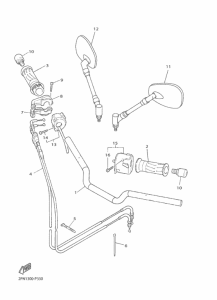 XJR1300C Steering handle & cable