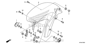 CB1000R Переднее крыло
