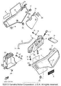XT600SC Side cover - oil tank