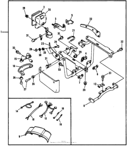 CB750 Fairing mount set 81-82