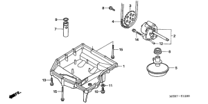 CBF600 (Naked) Картер масляный / масляная помпа