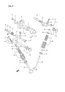 DR350 Распределительный вал-клапаны