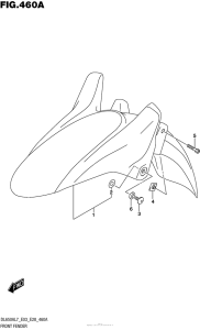 DL650X (ABS) Переднее крыло