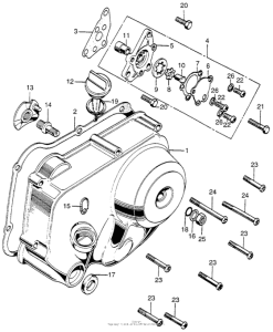 Z50A Oil pump + crankcase cover