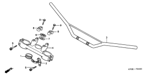XR200R Handle pipe / top bridge