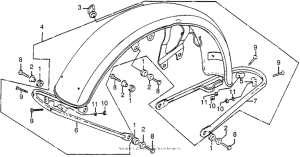 CB750 Переднее крыло