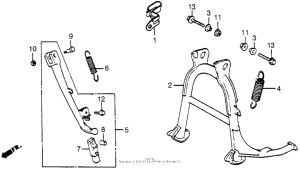 VF500C Подножка