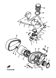 XV250 XV250V Впускная система