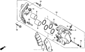 VT600C Передний суппорт