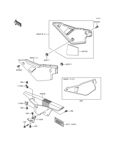 KL650 Side covers / chain cover(1 / 2)