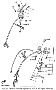 XV750E Рулевые переключатели