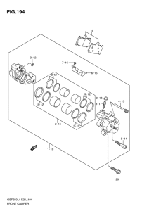 GSF650 Передний суппорт