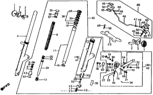 CX650 Передние аммортизаторы