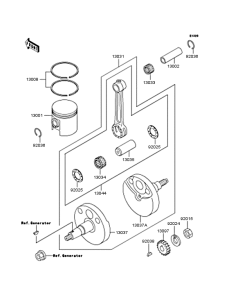 KX60 Crankshaft / piston
