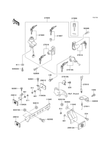 EX500 Замок зажигания
