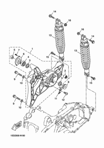 YP400RA Rear arm & suspension